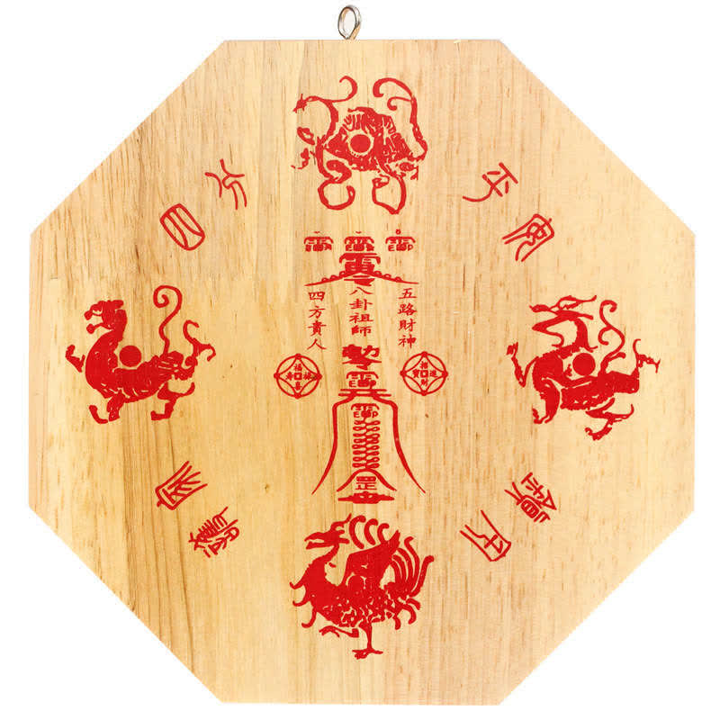 Feng Shui Bagua Mappa Peach Wood Balance Energy Map Specchio