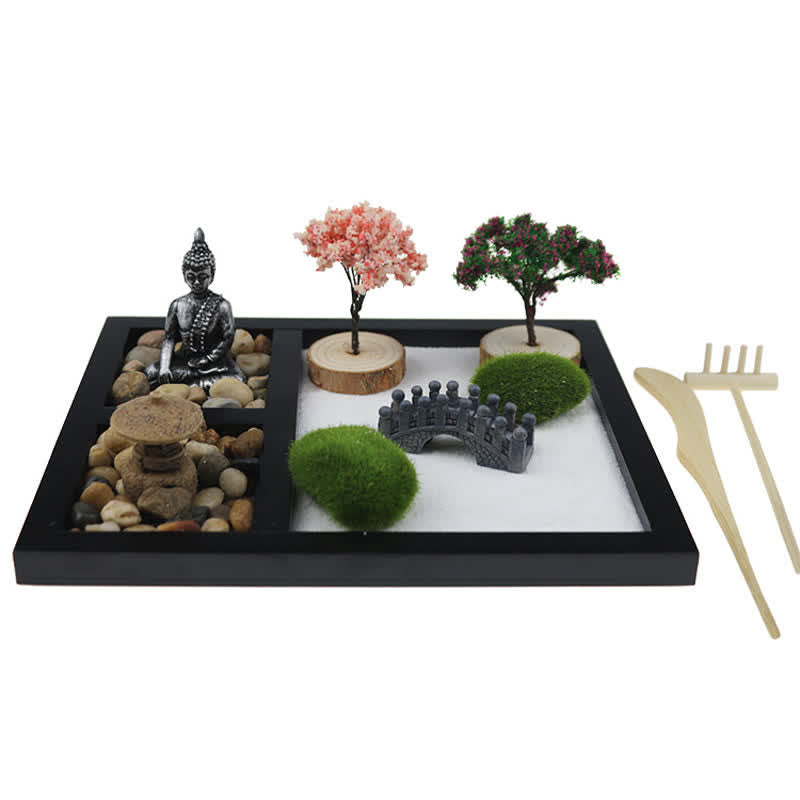 Buddha Stones Simbolo del Buddha Albero Paesaggio Meditazione Calma Zen Giardino Decorazione