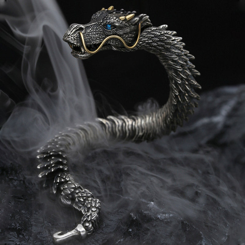 Braccialetto a catena con amuleto fatto a mano con drago nordico Buddha Stones , protezione dalla fortuna