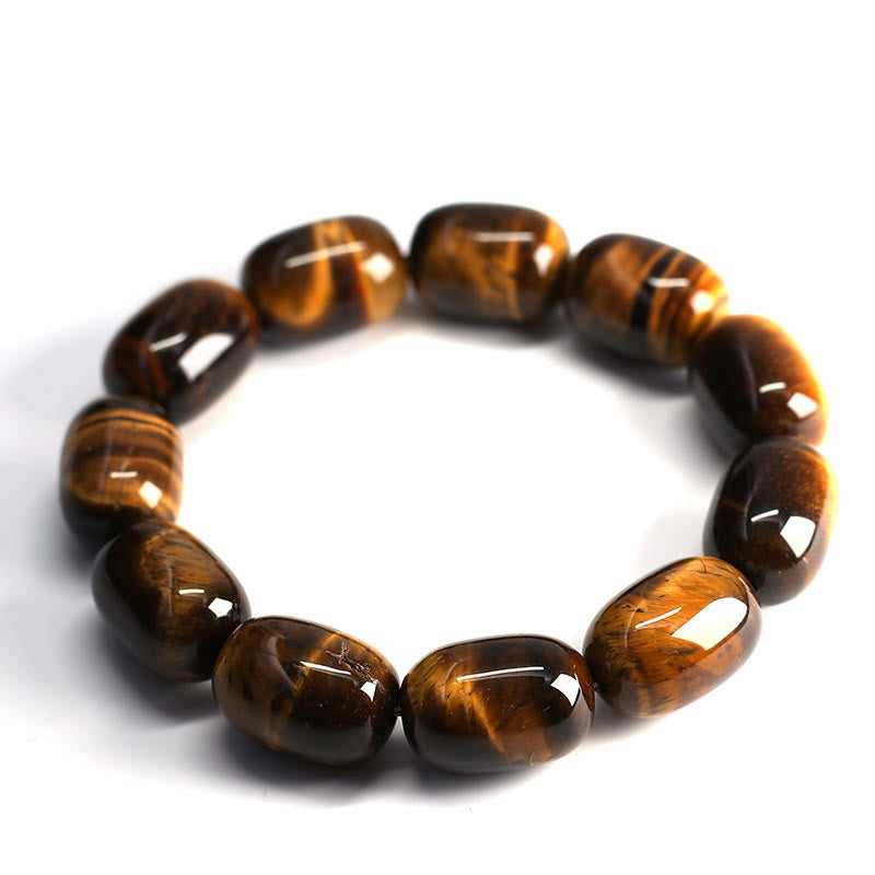 Braccialetto Buddha Stones Natural Tiger Eye Stone Integrity Willpower