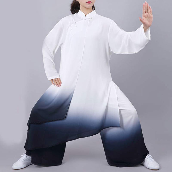 Buddha Stones Pittura sfumata Meditazione Preghiera Spirituale Zen Tai Chi Qigong Pratica Set di abbigliamento unisex