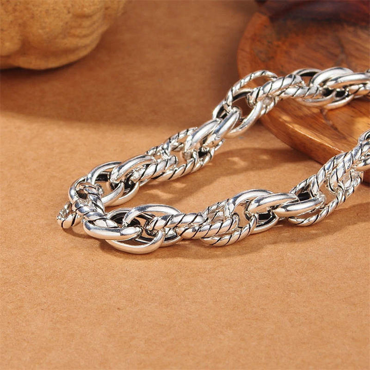 Braccialetto di protezione della fortuna del drago in argento sterling 925 Buddha Stones