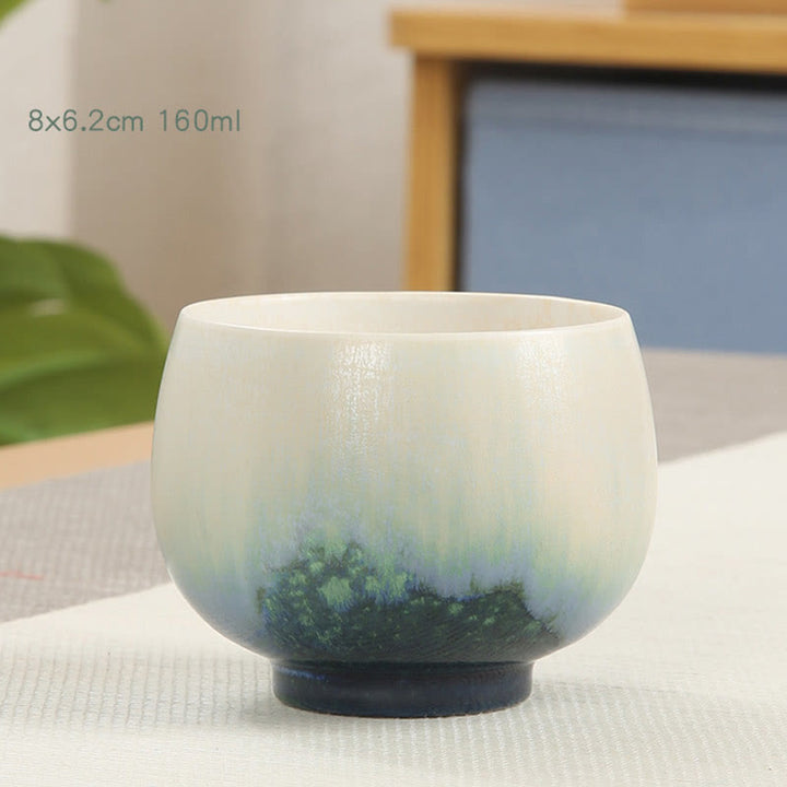 Buddha Stones Tazza da tè in ceramica verde creativa Tazze da tè Kung Fu