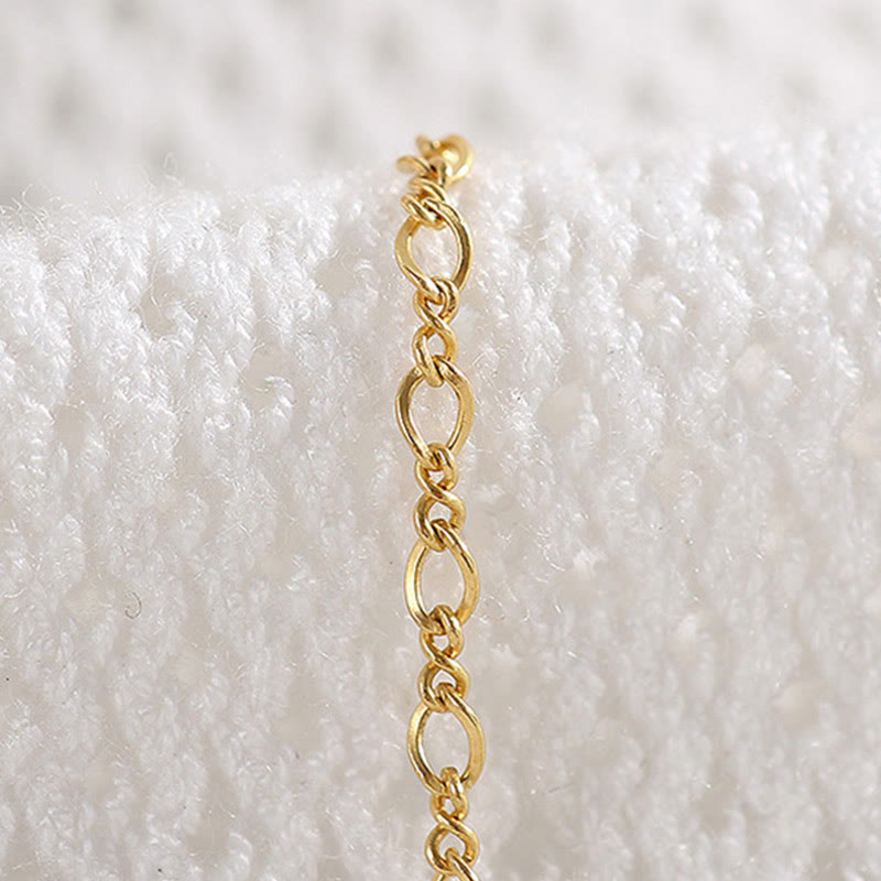 Bracciale Buddha Stones placcato oro 14k con pietra di luna naturale e guarigione dell'amore