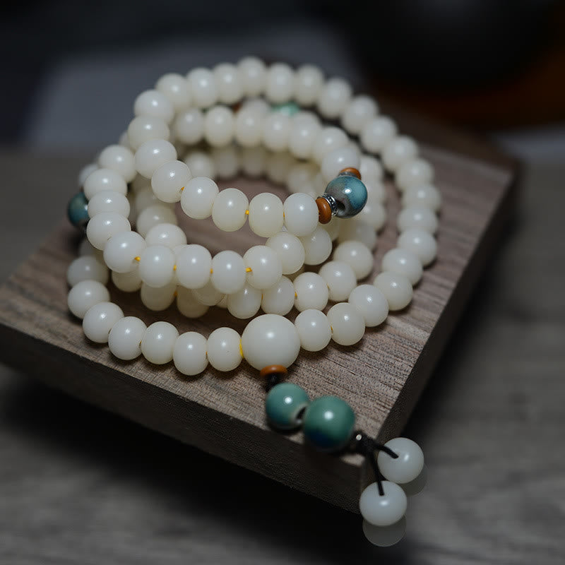 Buddha Stones 108 Mala Beads Bodhi Seed Tieni lontani gli spiriti maligni Braccialetto calmo