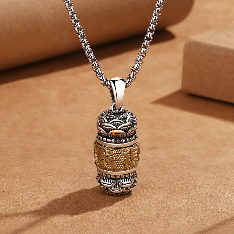 Buddha Stones Tibet Om Mani Padme Hum Intagliato Saggezza Purezza Catena Corda di Cuoio Collana Pendente - Om Mani Padme Hum&Chain - image 1