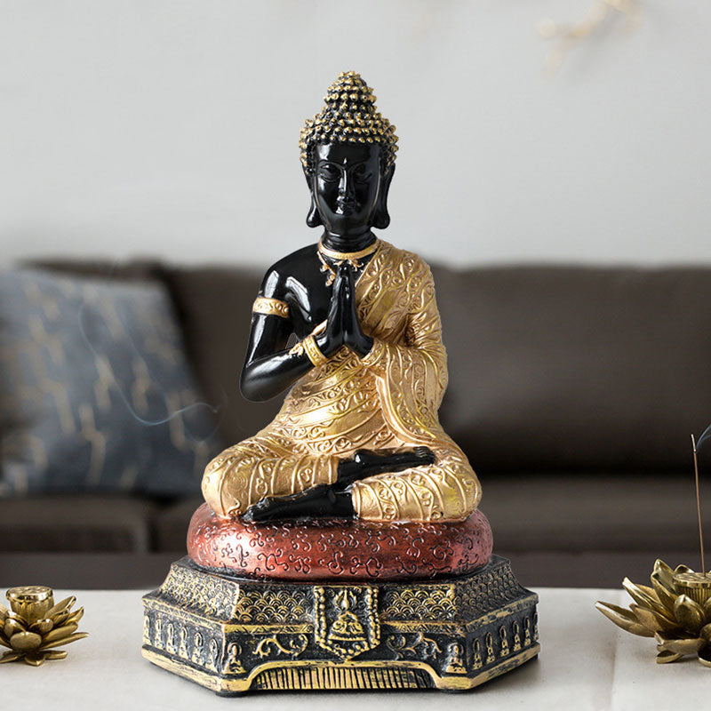 Buddha Stones Statua in resina della compassione del Buddha Decorazione