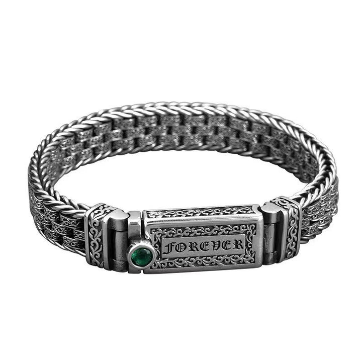 Buddha Stones Tibetano Om Mani Padme Hum Dinastia Tang Fiore Design Rame Catena Bracciale Pace