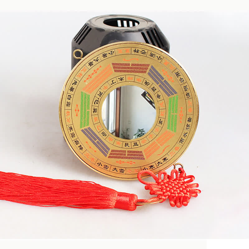 Mappa Feng Shui Bagua Moneta di rame Mappa energetica dell'equilibrio del nodo cinese