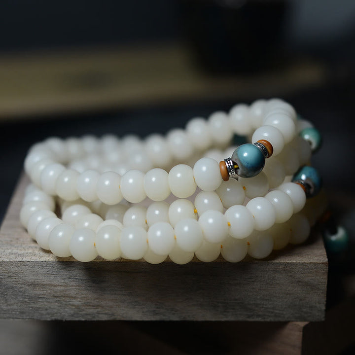 Buddha Stones 108 Mala Beads Bodhi Seed Tieni lontani gli spiriti maligni Braccialetto calmo