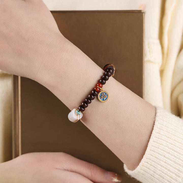 Buddha Stones naturali Tibet viola Bodhi Seed Dzi Bead Dio della ricchezza braccialetto di saggezza