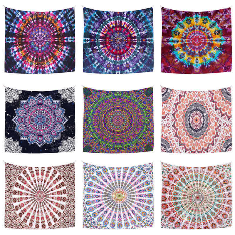Arazzo da parete con motivo mandala bohémien, decorazione da parete, creatività, casa, soggiorno