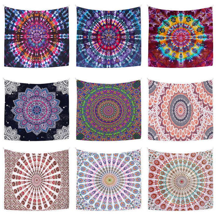 Arazzo da parete con motivo mandala bohémien, decorazione da parete, creatività, casa, soggiorno