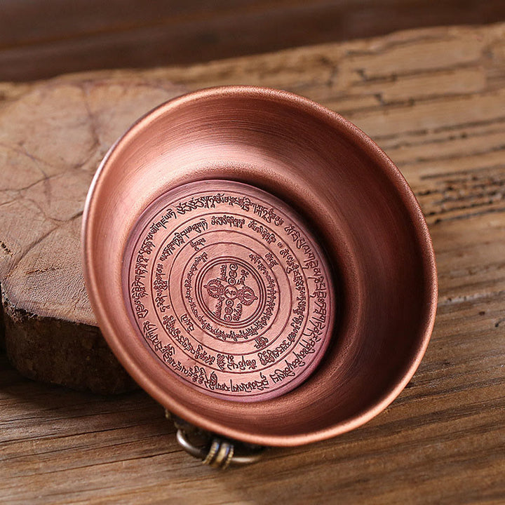 Buddha Stones Piccolo altare di preghiera in rame Porta incenso portatile Salvia Smudging Rituali Usa oggetti