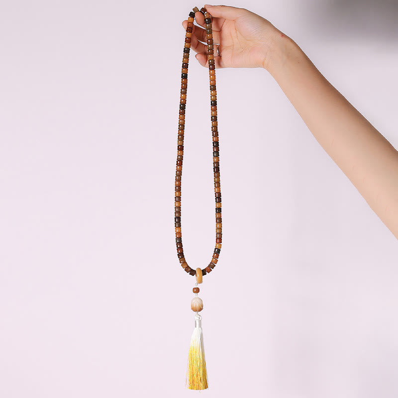 Buddha Stones 108 Mala Beads Bodhi Seed Buddha Mano Loto Braccialetto dell'armonia inciso