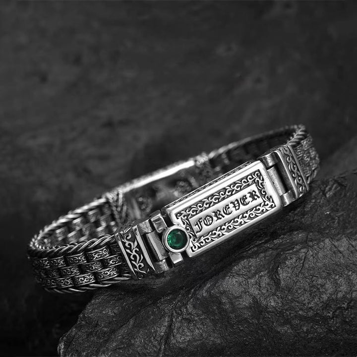 Buddha Stones Tibetano Om Mani Padme Hum Dinastia Tang Fiore Design Rame Catena Bracciale Pace