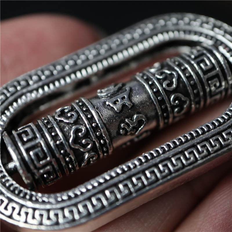 Buddha Stones Tibet Om Mani Padme Hum Ruota di preghiera Pace Girevole Decorazione da appendere all'auto