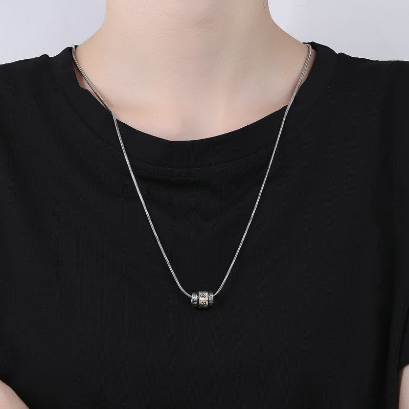 Buddha Stones Tibetano Om Mani Padme Hum Collana della Pace Pendente Girevole - image 6