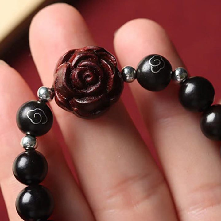 Braccialetto Buddha Stones con piccola foglia di sandalo rosso e lenitivo - image 5