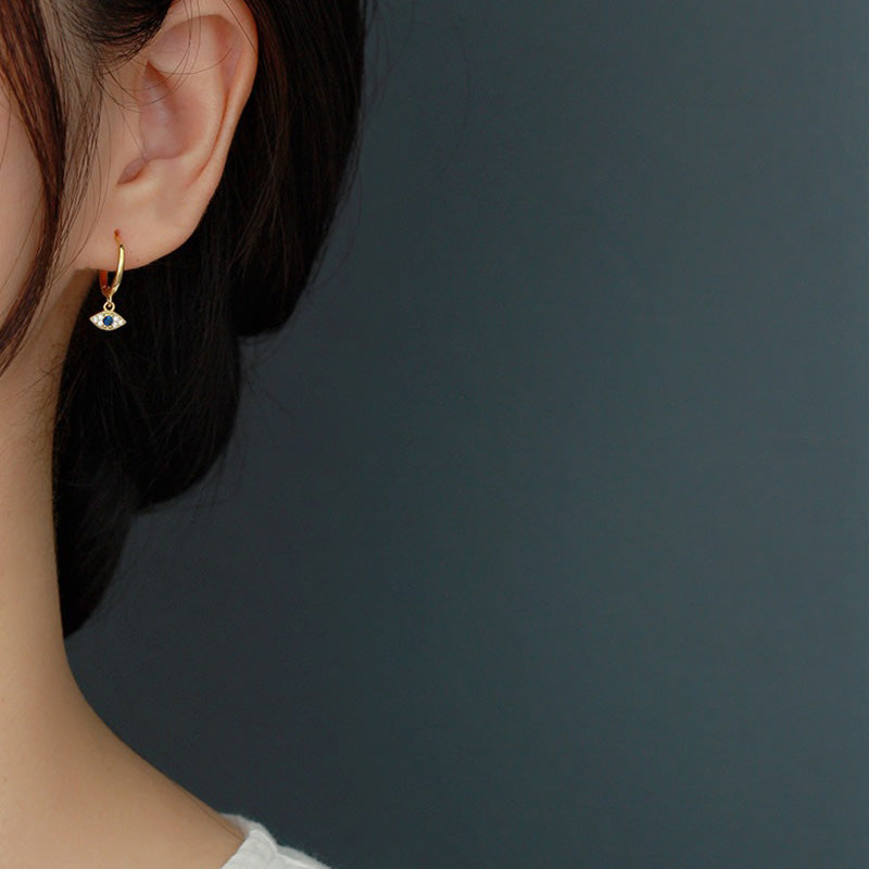 Orecchini a perno con protezione contro il malocchio in argento sterling 925 Buddha Stones