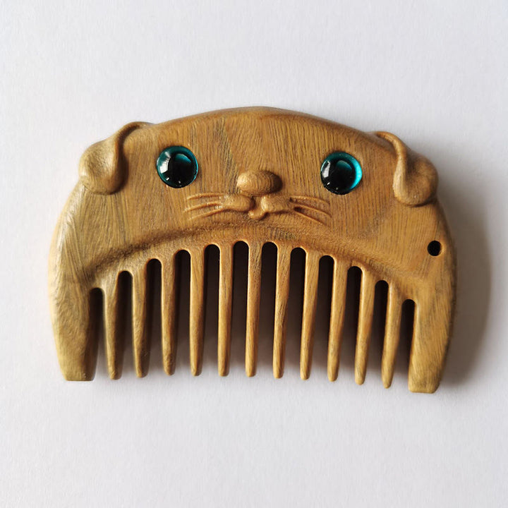 Pettine portatile cinese con sandalo verde dello zodiaco della pace