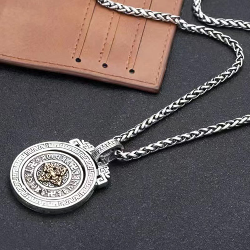 Buddha Stones Tibetano Om Mani Padme Hum Doppio Dorje Vajra Rotante Purezza Collana Pendente Pace - image 13