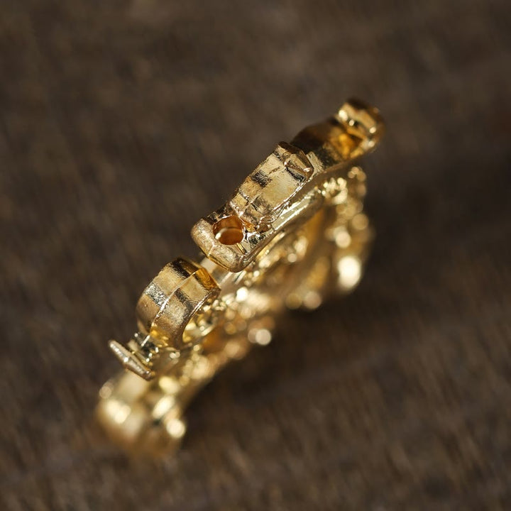 Buddha Stones Mini Auspicious Dragon Pattern Meditazione in lega di zinco Piccolo bruciatore di incenso