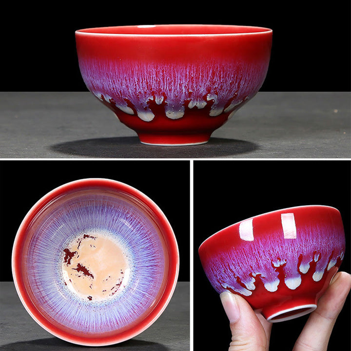 Buddha Stones Tazza da tè in ceramica cinese Jianzhan Glaze Kiln Change Tenmoku Kung Fu Tea Cup