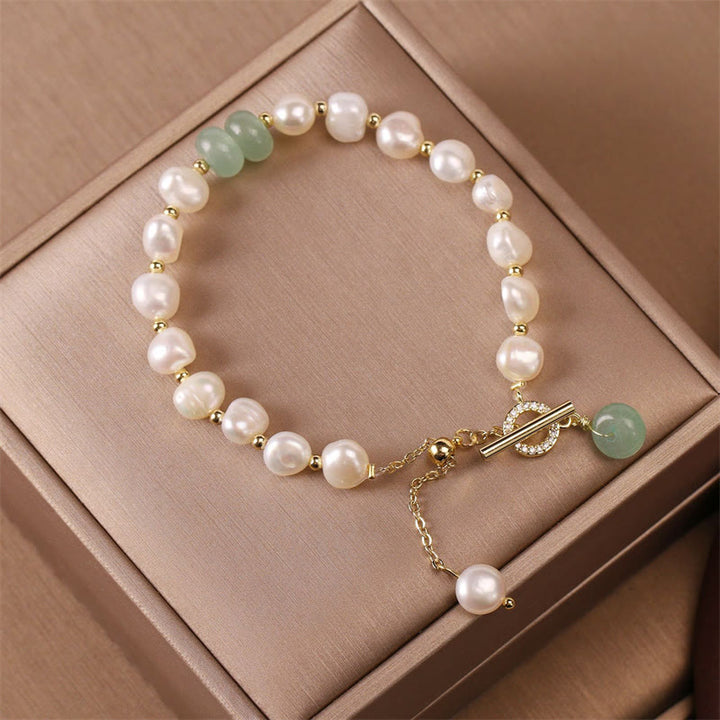 Braccialetto a catena curativo con perle di quarzo fragola verde Buddha Stones