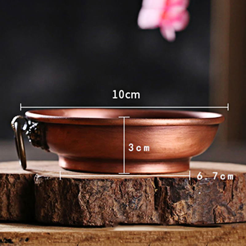 Buddha Stones Piccolo altare di preghiera in rame Porta incenso portatile Salvia Smudging Rituali Usa oggetti