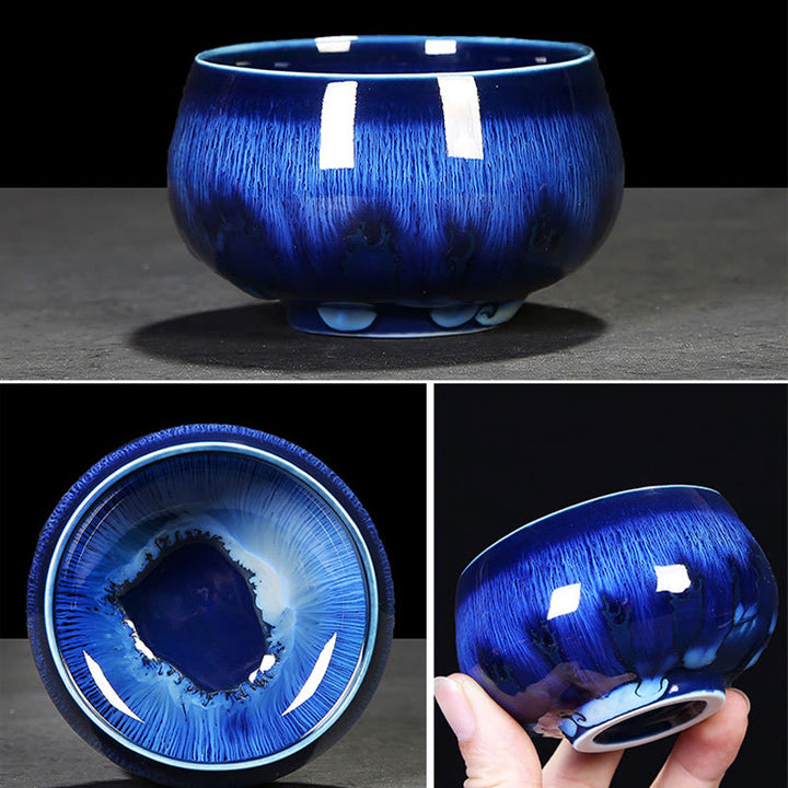 Buddha Stones Tazza da tè in ceramica cinese Jianzhan Glaze Kiln Change Tenmoku Kung Fu Tea Cup