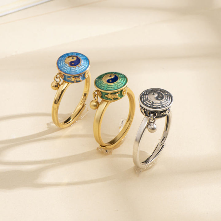 Anello girevole Yin Yang Rame Fortuna Ricchezza