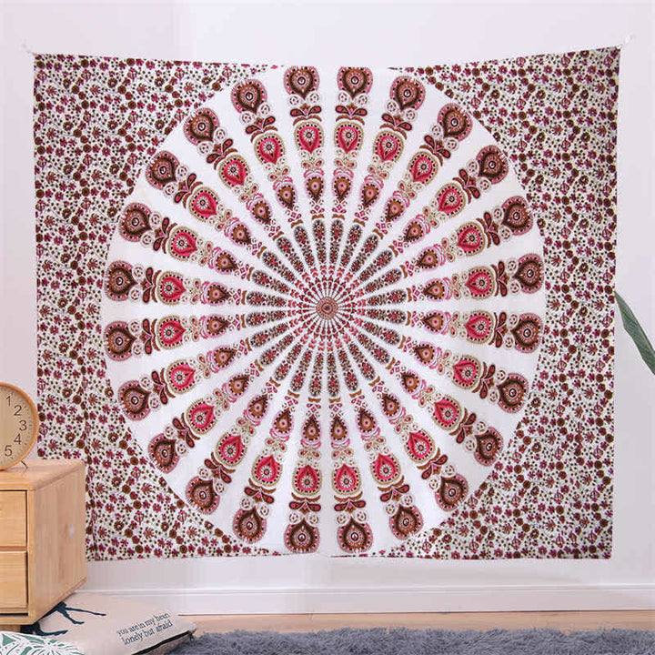 Arazzo da parete con motivo mandala bohémien, decorazione da parete, creatività, casa, soggiorno