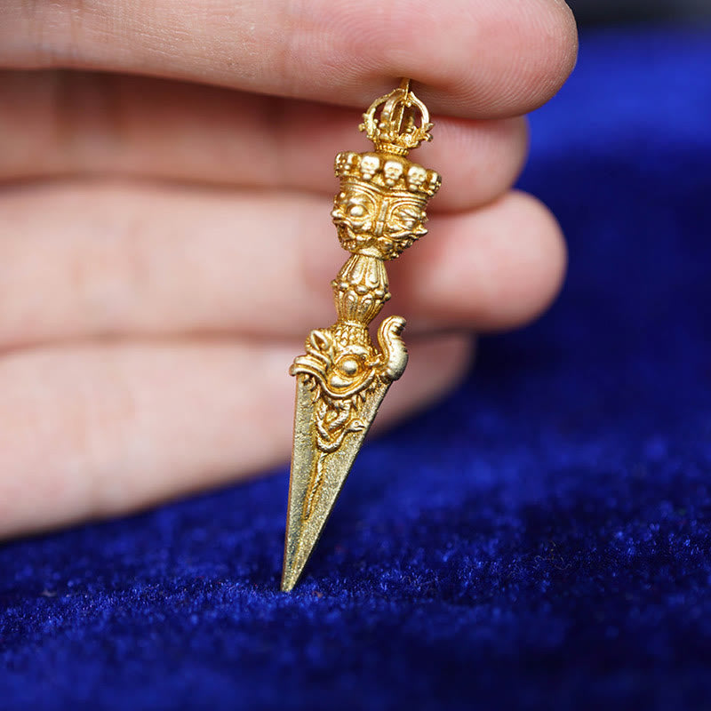 Buddha Stones Tibet Dorje Vajra Inciso Potere Spirituale Pendente Decorazione Appesa