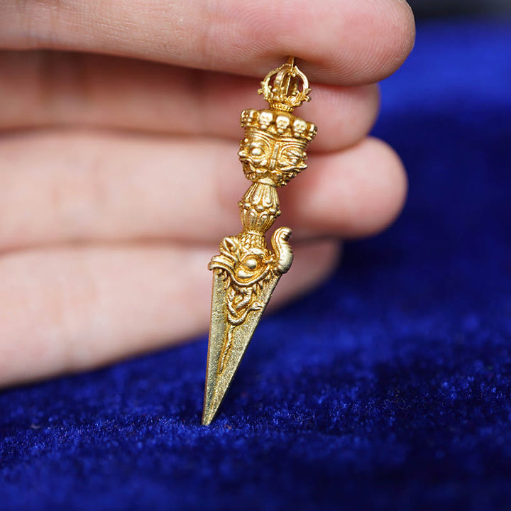 Buddha Stones Tibet Dorje Vajra Inciso Potere Spirituale Pendente Decorazione Appesa