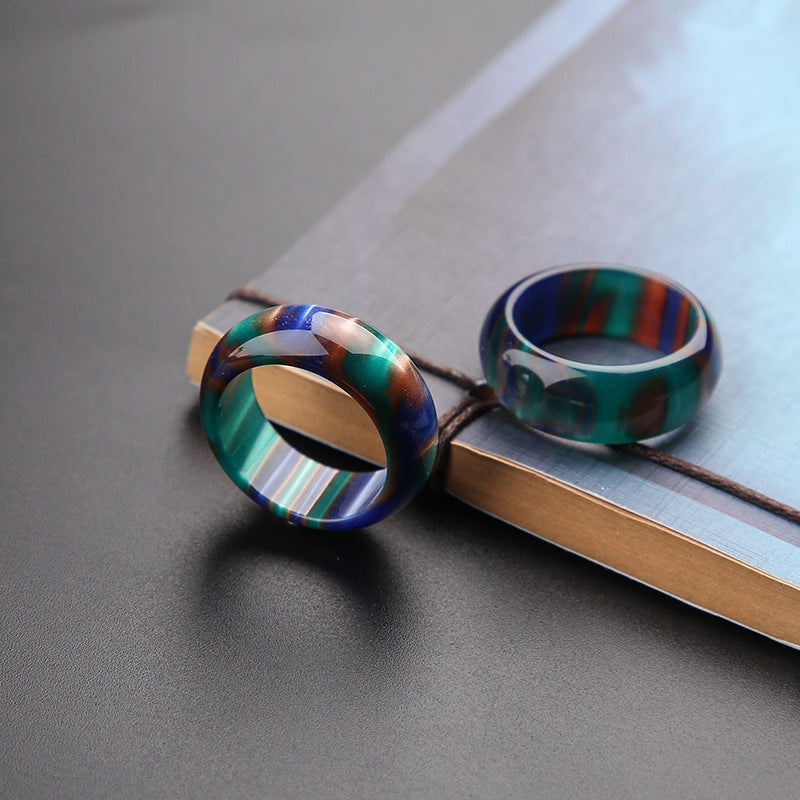 Buddha Stones Colorato Sea Willow Mala Braccialetto Anello Positivo - Squillo - image 7