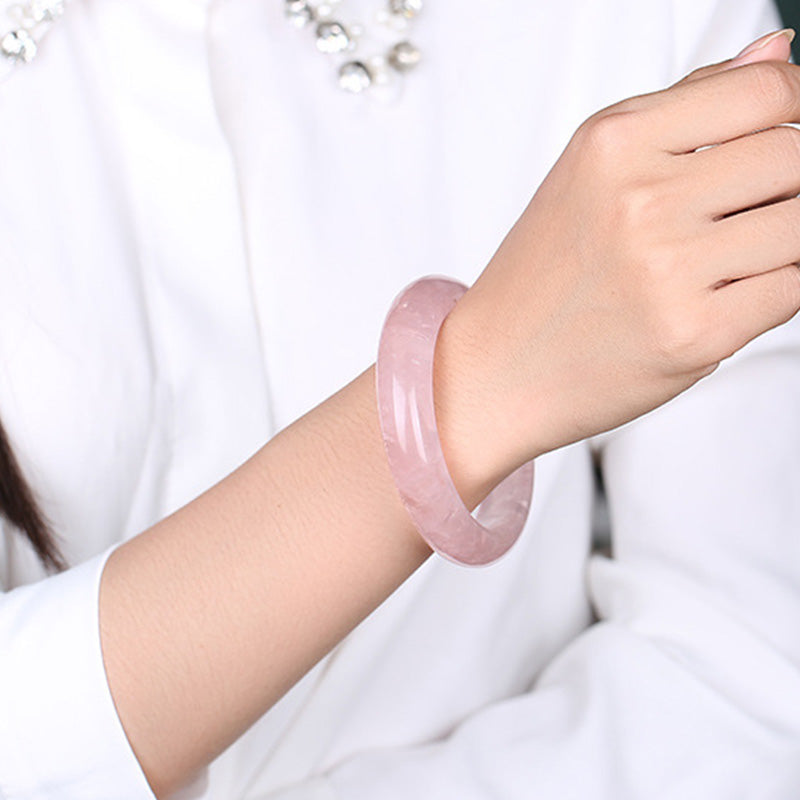 Braccialetto Buddha Stones Natural Rose Quartz Love Caring