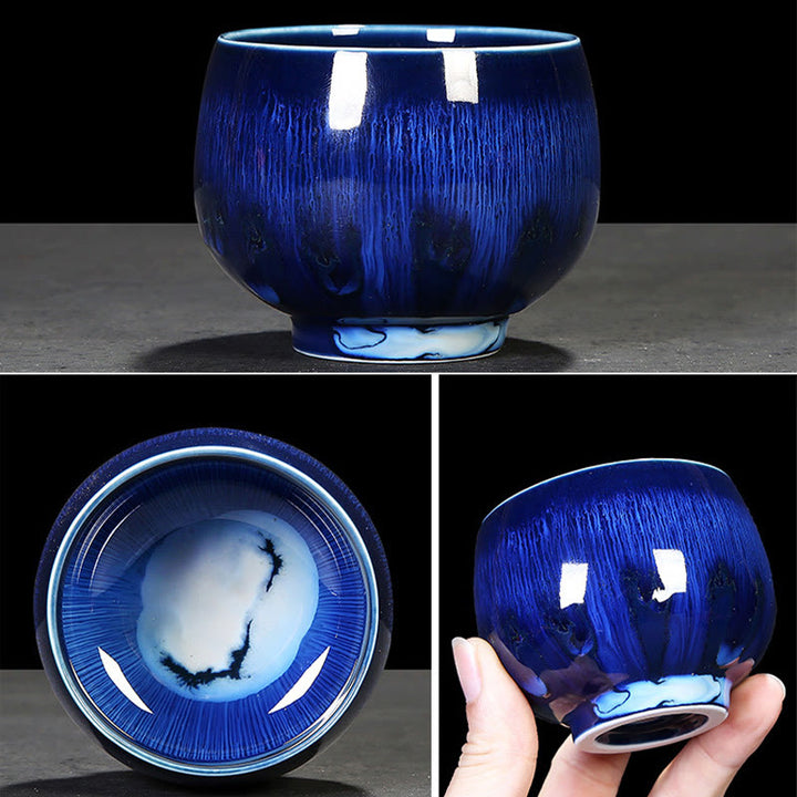 Buddha Stones Tazza da tè in ceramica cinese Jianzhan Glaze Kiln Change Tenmoku Kung Fu Tea Cup