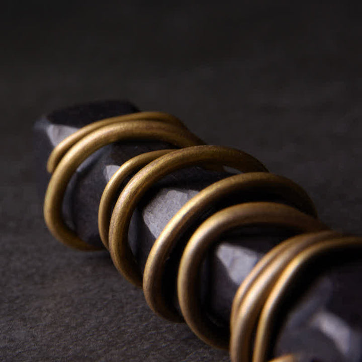 Collana pendente in Buddha Stones Tibet Ebano Legno Rame Equilibrio Pace - image 9