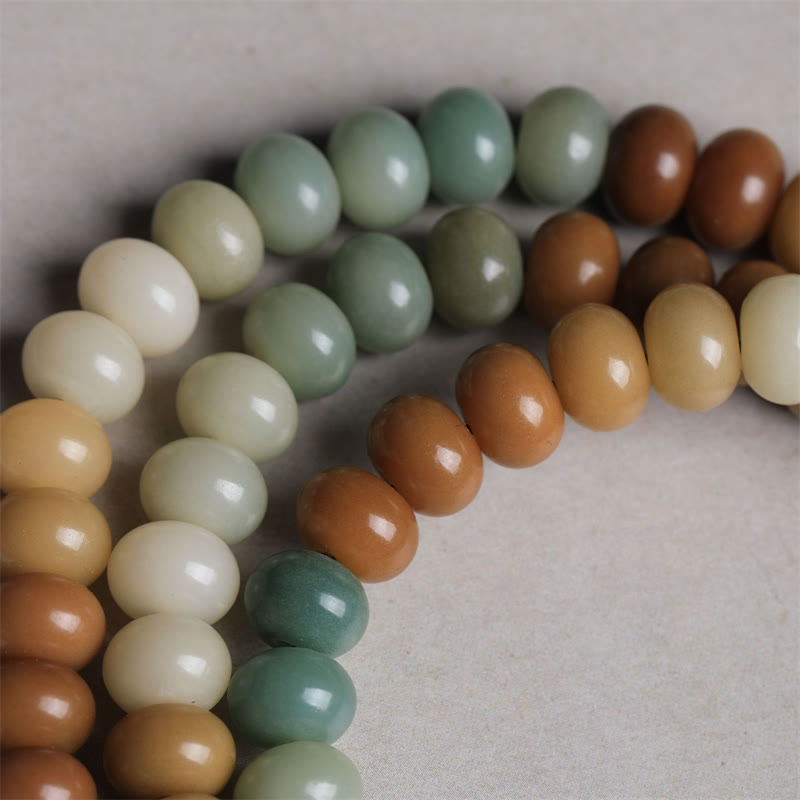 Buddha Stones 108 Mala Beads Gradient Bodhi Seed Buddha Braccialetto della Pace Inciso a Mano - image 4