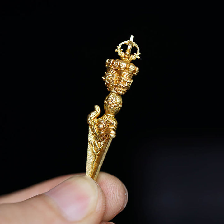 Buddha Stones Tibet Dorje Vajra Inciso Potere Spirituale Pendente Decorazione Appesa