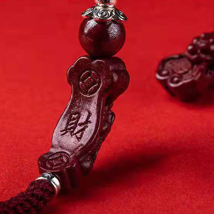 Bracciale intrecciato con Buddha Stones, PiXiu, Cinabro, Ricchezza e Fortuna, fatto a mano