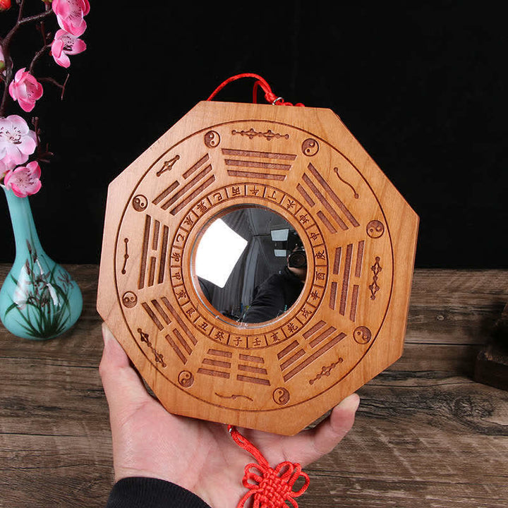 Mappa Feng Shui Bagua Legno di pesco Cinque monete imperatore Bilancia cinese Nodo Mappa energetica Specchio