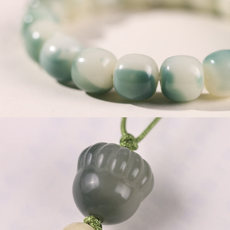 Bracciale della pace Buddha Stones, semi di Bodhi sfumati, volpe a nove code, zampa di gatto, artiglio di pigna - image 17