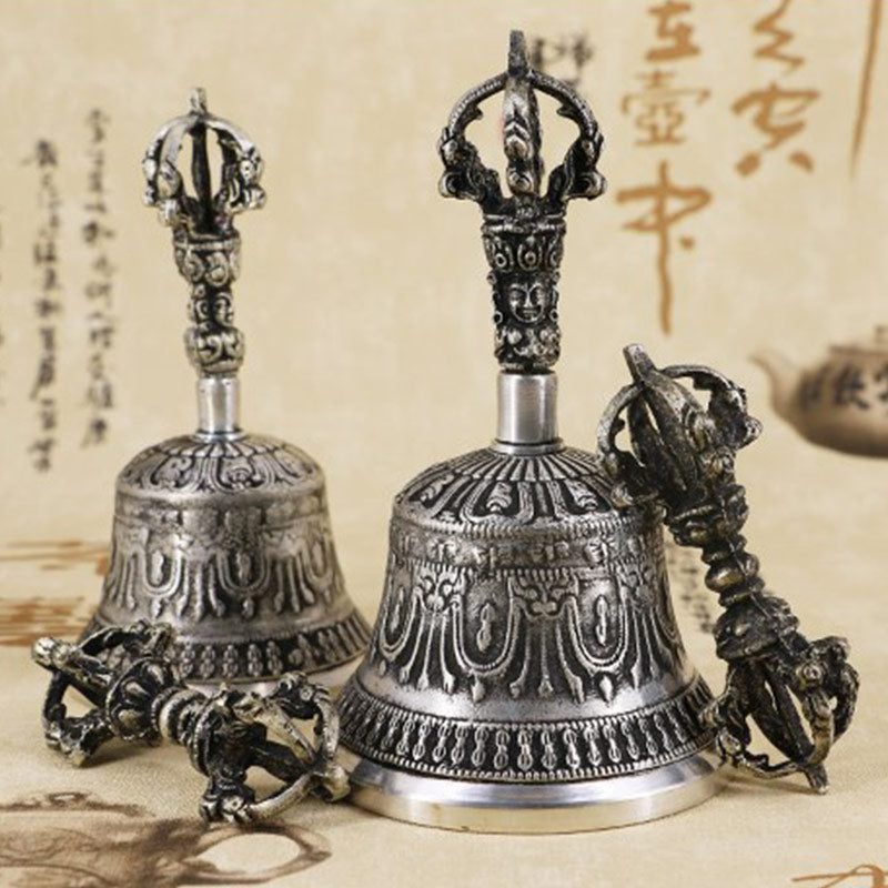 Set di campane per meditazione tibetane Buddha Stones e decorazioni in rame Vajra Dorje - image 0