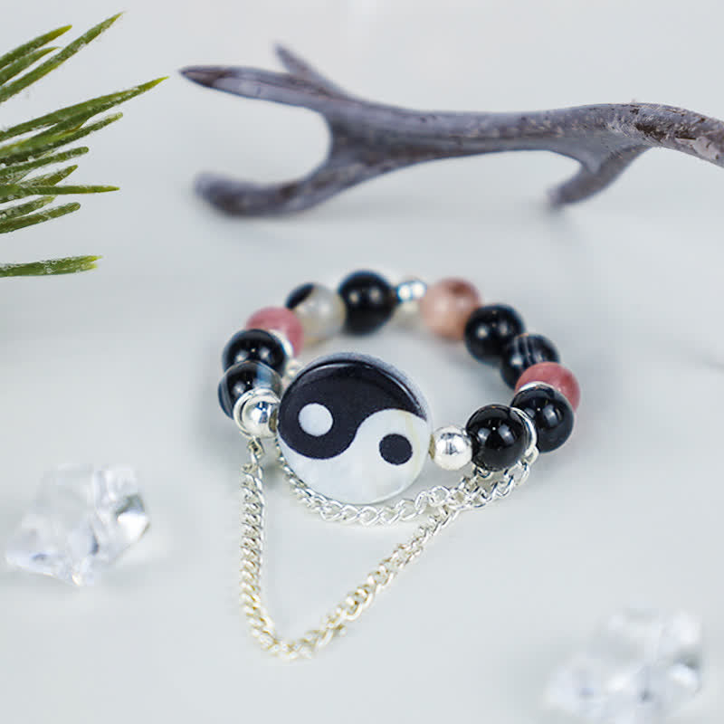Anello della fortuna dell'equilibrio del simbolo Yin Yang