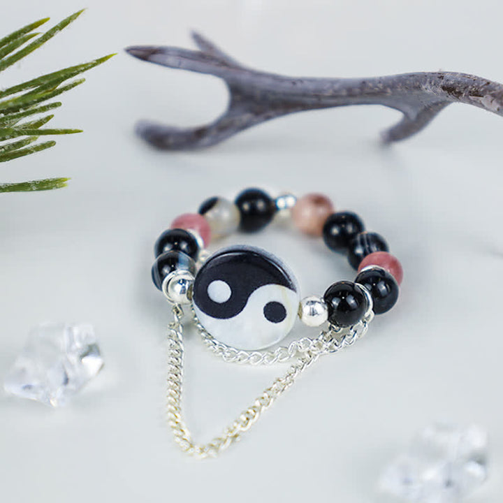 Anello della fortuna dell'equilibrio del simbolo Yin Yang