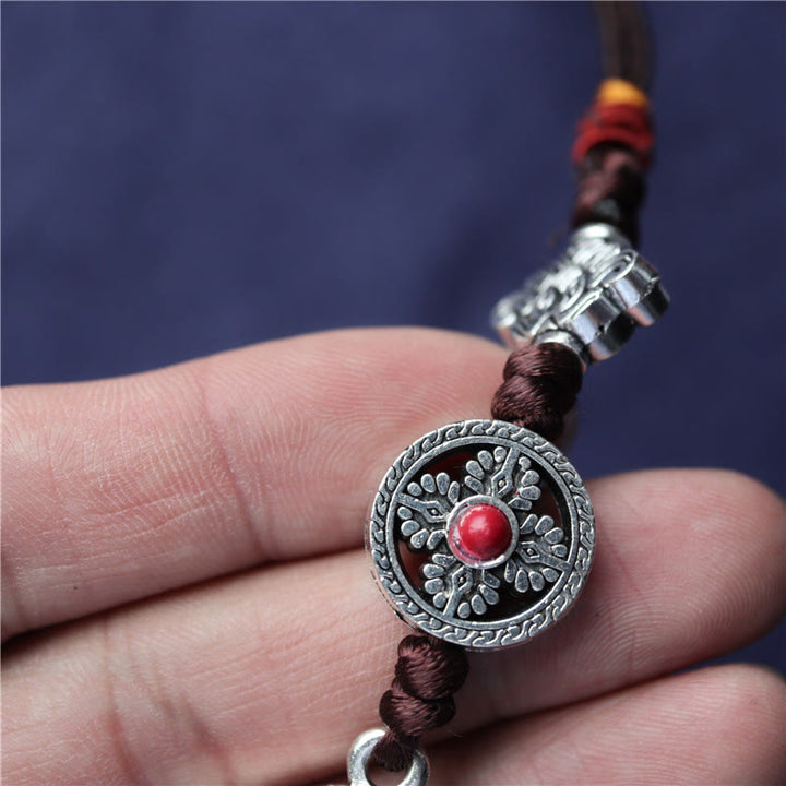 Buddha Stones Tibet Om Mani Padme Hum Ruota di preghiera Pace Girevole Decorazione da appendere all'auto