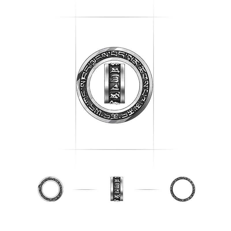 Buddha Stones Tibetano Om Mani Padme Hum Intagliato Pace Purezza Catena Collana Pendente - image 16