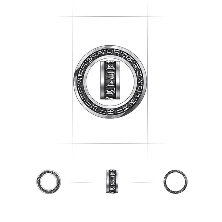 Buddha Stones Tibetano Om Mani Padme Hum Intagliato Pace Purezza Catena Collana Pendente - image 16